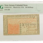 New Jersey. PMG-64 EPQ 30 Shillings