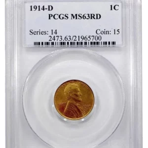 PCGS MS-63 RD 1914-D Lincoln Cent
