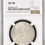 NGC AU-58 1818/7 Bust Half Dollar